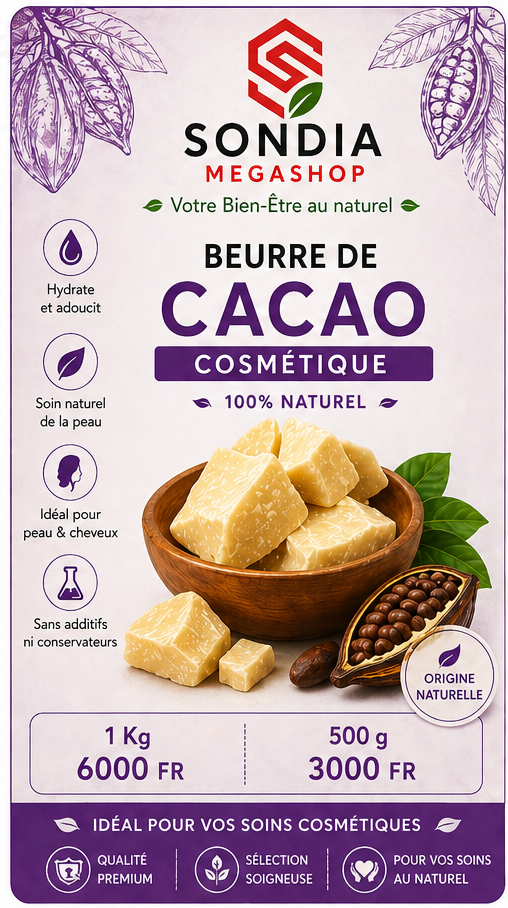 Etiquette Beurre de cacao cosmétique