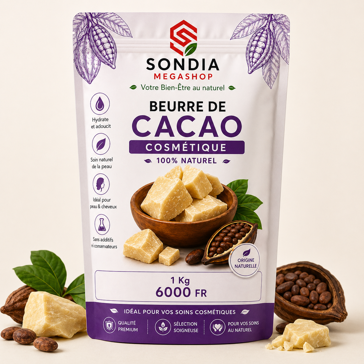 Beurre de cacao cosmétique